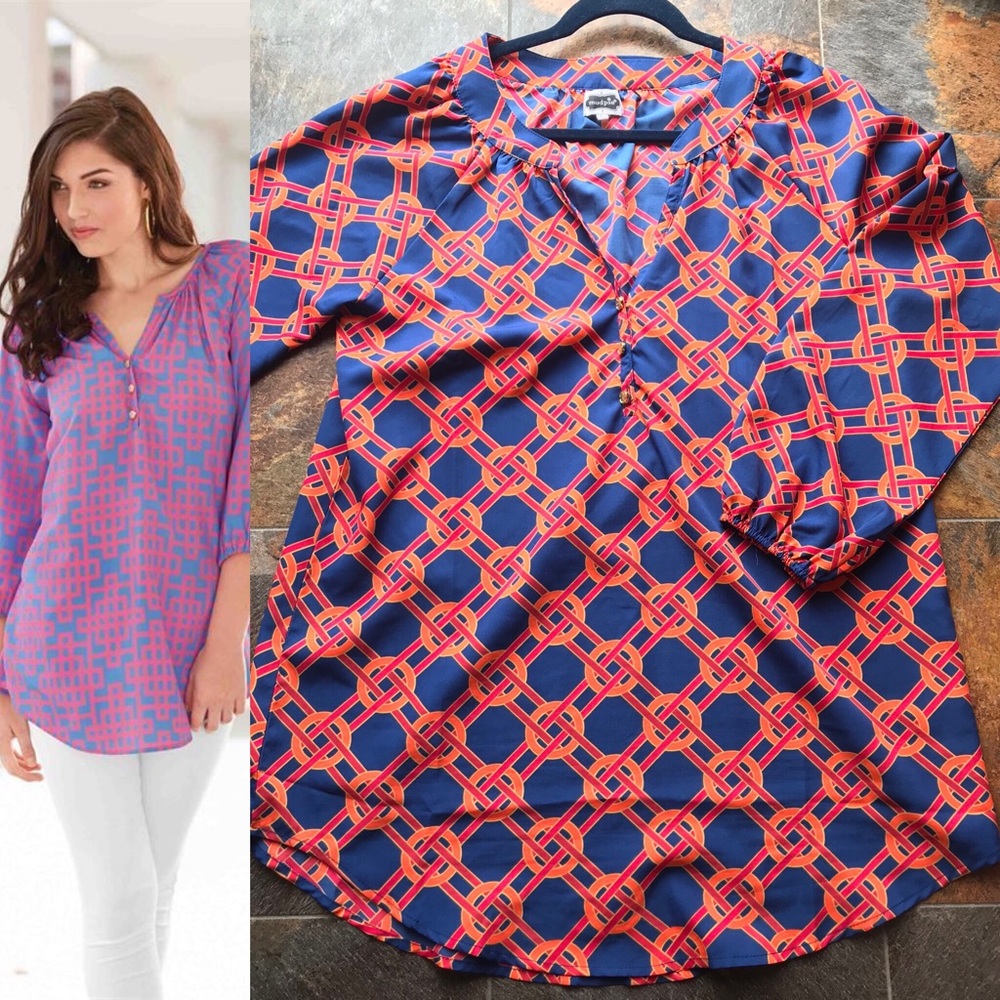 💙🧡❤️NWOT Mud Pie Reese tunic, L (12-14) ❤️🧡💙